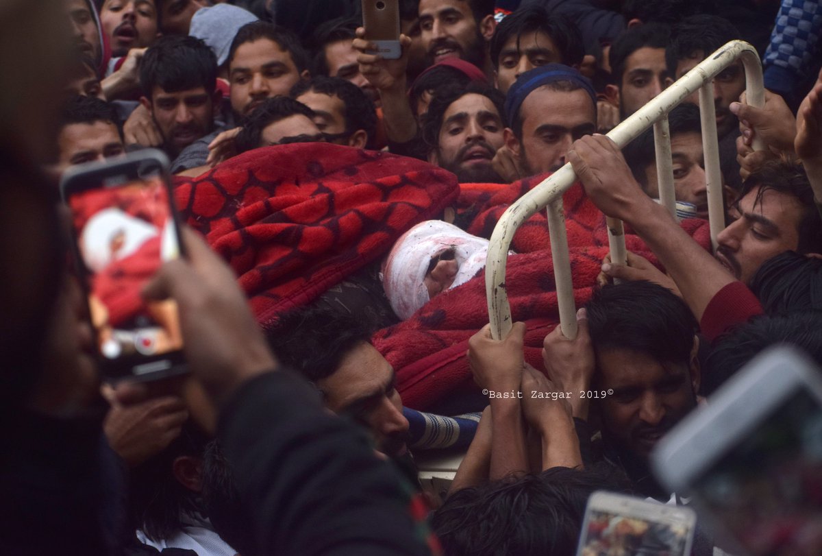 Amid restrictions and heavy rains, Tens of thousands turned up to bid top Militant Commander Zakir Musa at his native village Noorpora Tral in South Kashmir's Pulwama district on Friday.