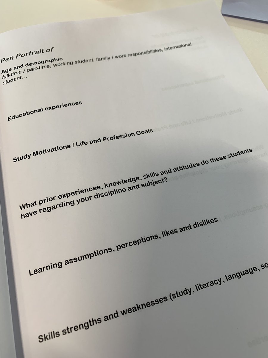 dionne_barton's tweet photo. Pen Portraits - who are your students? @hintondm @UoB_HEFi @FuturesRetreat Letโs start at the beginning #CurriculumFutures https://t.co/ruQaJ6J2d9