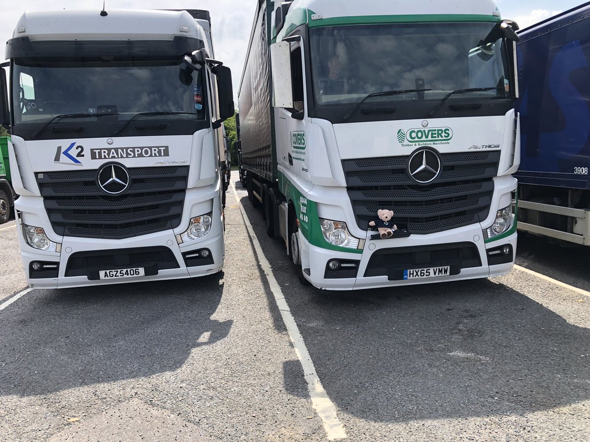 We enjoyed having #MercedesTheBear with us this week but her journey now continues with @coverstimber we wish her luck on her travels and look forward to hearing further updates as her adventure continues #Trucking #MercedesTruckUK