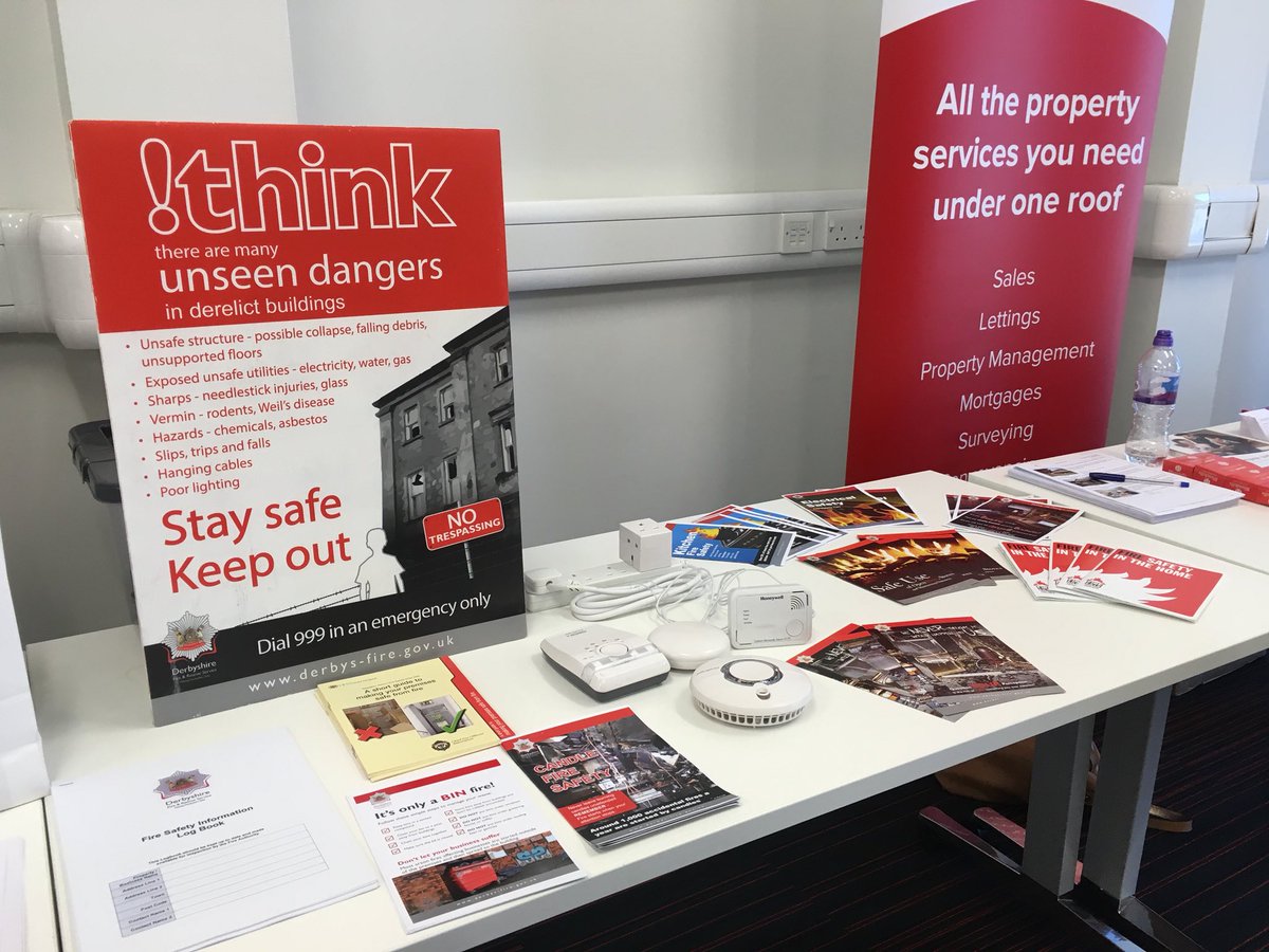 DFRSFireSafety's tweet photo. #BSA_SarahW and #CSO_Ellie are at The Landlord Event in Shirebrook today talking about Landlord responsibilities and tenants safety #businesssafety #landlords #renting #communitysafety https://t.co/Xme1qYhRq8