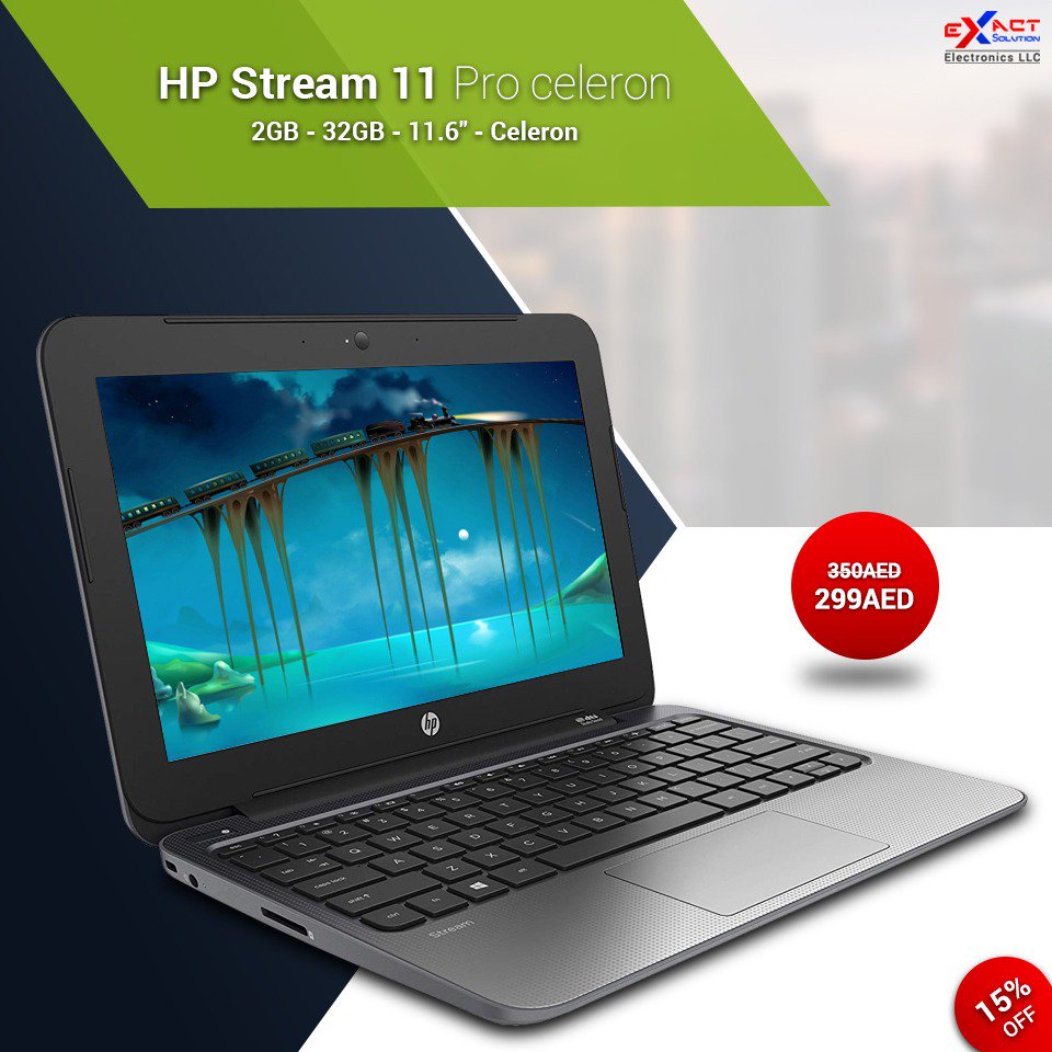 exact_llc's tweet image. 🎉🎉 Friday Sale! 14% Off + FREE LAPTOP BAG👌 
HP Stream 11 Pro Celeron  ☑️ 2GB ☑️ 32GB ☑️ Windows 10 ☑️ Display 11.6&quot; 
⛟ Free Delivery for order whatsapp 📞 00971502192990 or Shop Now 👉exactsolution.co/product/hp-str… 
#hp #hpstream11 #freelaptopbag #laptop