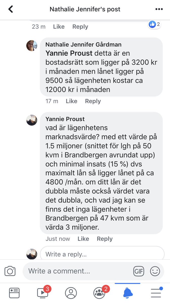 hon gjorde ett nytt inlägg och sänkte hyran med 2000!!! jag känner mig som hyresnämndens oavlönade agent
