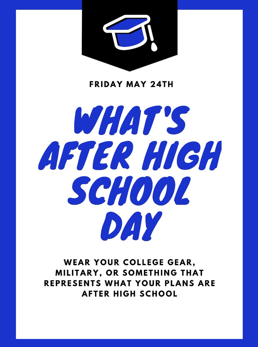 ahsclass19's tweet image. Reminder that today is what’s after high school day!
