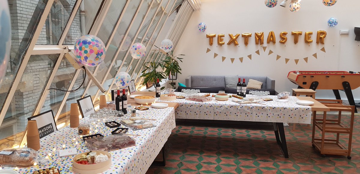 textmaster's tweet image. Yesterday night was the housewarming of our new office in Paris ! Welcome 💃🎉 #textmaster #paris #translation #startup #ecommerce #business #language #party #localization #international #goglobal #goingglobal #officelife