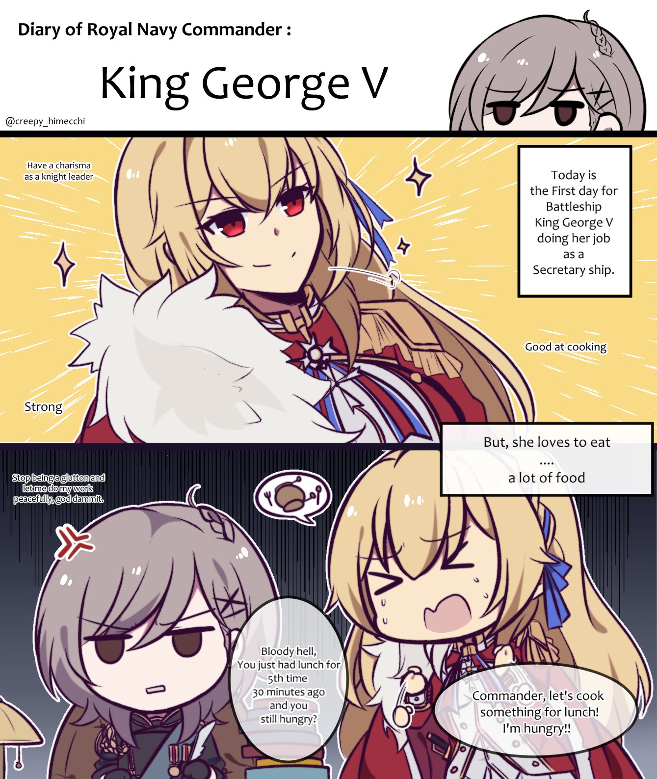 Cheschorv Taking A Break Until 5th March Sur Twitter Warming Up Before Continue To Doing My Commissions Have Some King George V And Commander Colored Doodle キングジョージ5世 女性指揮官 アズールレーン Azurlane