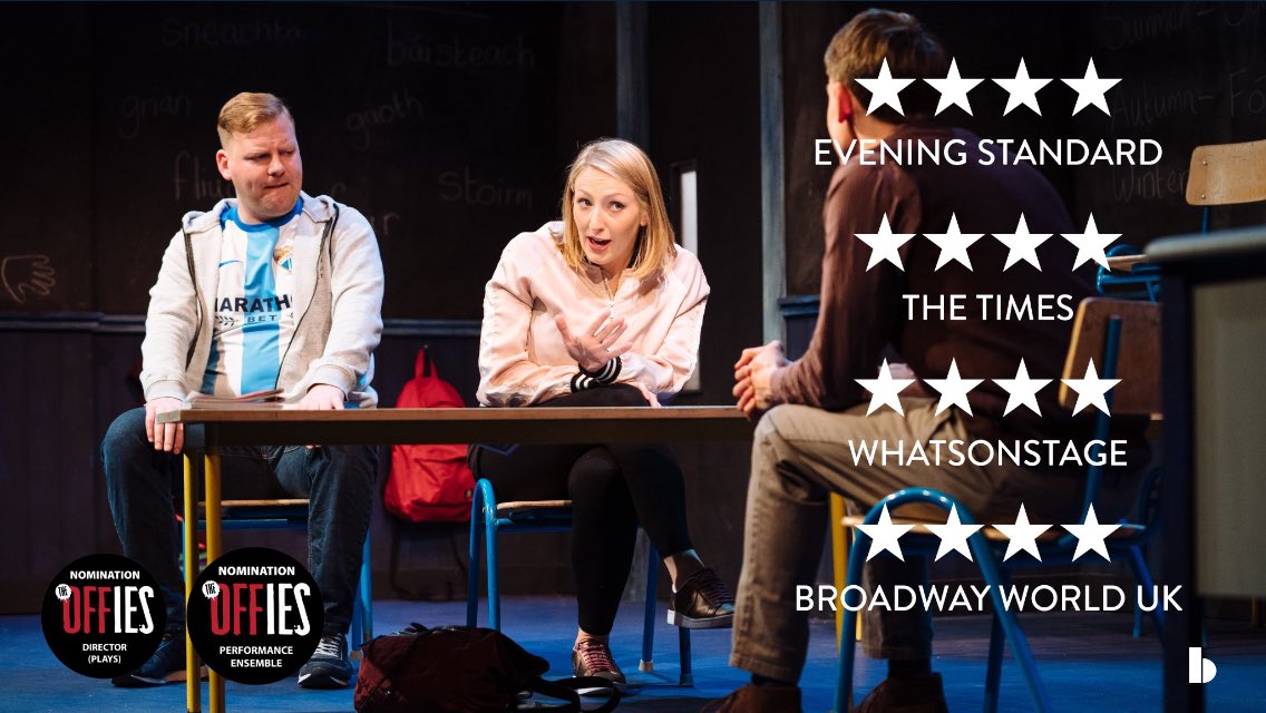 theplayisCLASS's tweet image. Ten shows left @bushtheatre So pleased with how #CLASSplay has been received by London audiences and critics alike. Top marks all round. Your homework? Book for the final week today! @AbbeyTheatre @cultureireland