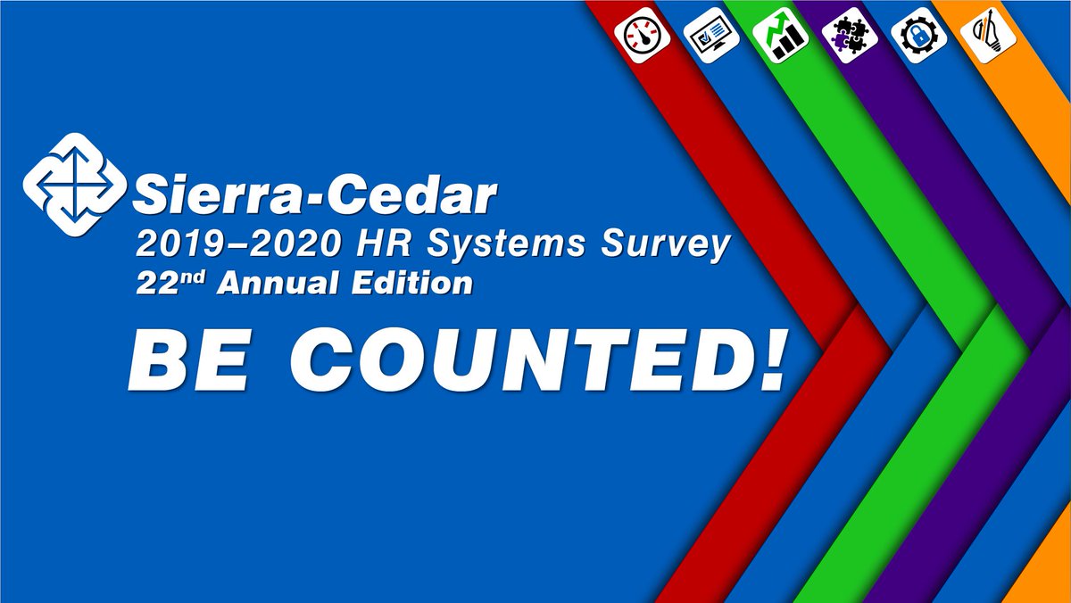 StaceyHarrisHR's tweet photo. The annual @SierraCedar #HRTech survey covers: #HRStrategy #HRprocess #HRstructure #HRadoption #HRanalytics #HRdeployment #HRresourcing #HRbudgeting #HRimplementation #HRmaintenance #HRintegration #emergingtech +more-complete the survey to #becounted! https://t.co/aS42XTkp3U https://t.co/T5hriWiS1v