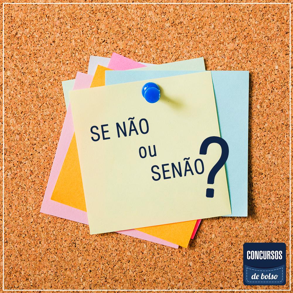 concursodebolso's tweet photo. Você sabe a diferença entre Senão e Se não? Vamos descobrir agora!
.
Senão é utilizado com o significado de contrário, ou seja, pode ser substituído por: “a não ser” ou “caso contrário”. 
Ex.: “Nada fazia senão estudar.”
.
Se não é utilizado nas orações subordinadas condicionais. https://t.co/6G2l3drxyx