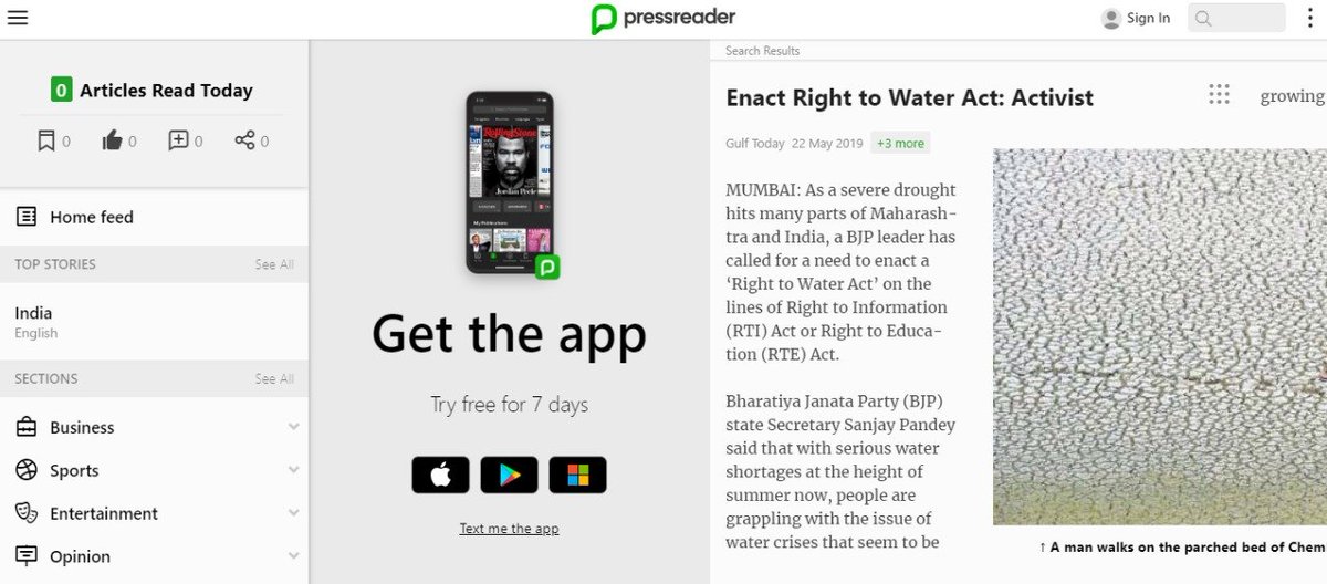 Preeti_074's tweet photo. . @PressReader
What is press if they don't report the important things. Thank you @PressReader for bringing #RightToWaterAct to light. @BJPSanjayPandey https://t.co/3E2dKZmaXy