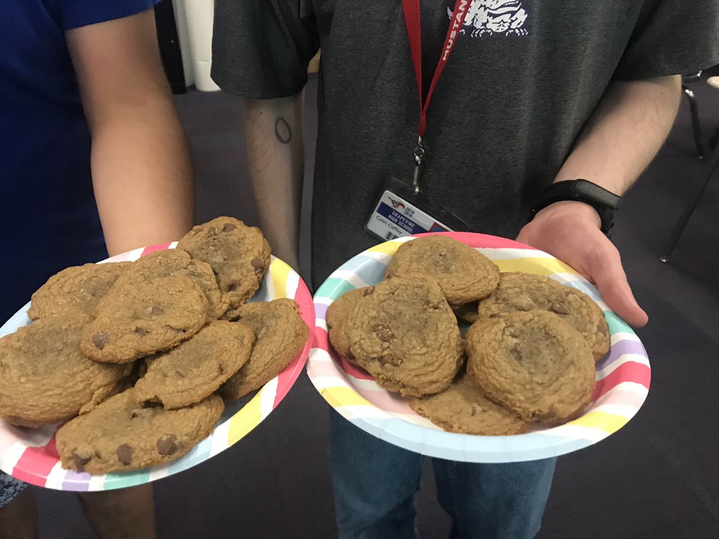 Dianna_Trang's tweet photo. Wookiee Cookies for my First Period and me from Matt, Reuben, and Collin! Thank you so much! I’ll miss your lightsaber performances, Matt! #gcisdunity @GhsRise https://t.co/TL0wRcMBly