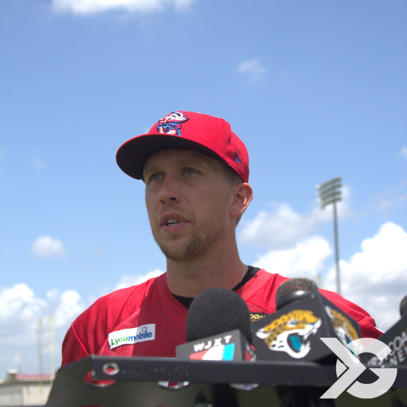 itgnext's tweet photo. Welcome to Jacksonville, @NickFoles! Yesterday we hopped on over to @TIAABankField to get a closer look at the preseason practice here in Jacksonville, Fla. ๐ ITG Next is ready for the upcoming Jacksonville Jaguars football season. Aren't you? ๐ #ITGNext #JacksonvilleJaguars https://t.co/K2MzLbTSex