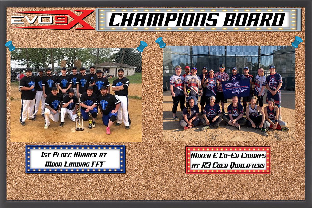 evo9xsports's tweet photo. A huge Congrats to this week's champions!
Send us a team pic and what tournament you won to get on the board!
#softball #usssa #usssasoftball #asasoftball #asanj #usasoftball #slowpitch #slowpitchsoftball #customuniforms #sublimateduniforms #madeinusa #evo9x https://t.co/kvOgoiHNoj
