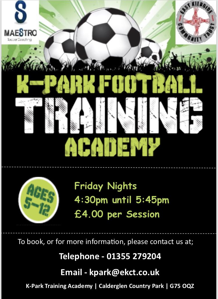 Our Friday Night Training Academy is back up and running!