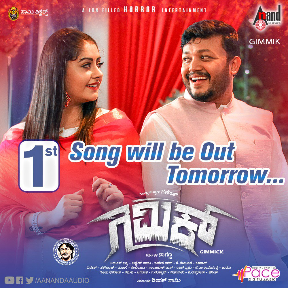 rakeshganesh171's tweet photo. 1st song from #Gimmick will be out tmrw on all leading music apps from 10.30 am onwards
#GimmickFirstSongTomorrow #GoldenStarGanesh #GStar35 https://t.co/K97HK3eT2O