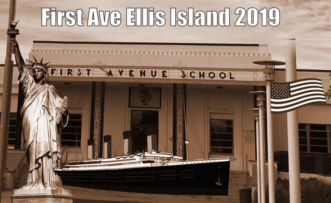 FirstAveMS's tweet photo. Welcome to #FAEllisIsland! @FirstAvePTSA @ArcadiaUnified #FAImmigration https://t.co/xccmMwuXgd