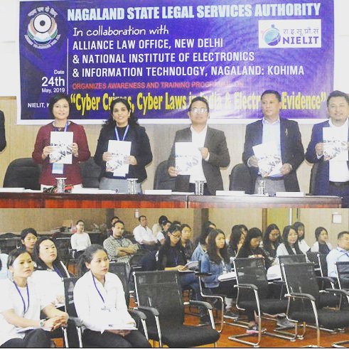 NLegalNetwork's tweet photo. NSLSA in collaboration with NIELIT, Meriema, today organized a one day training on 'Cyber Security, Cyber Crimes and Electronic Evidence' for Lawyers, Prosecuting Officers &amp; Police at NIELIT, Meriema, Kohima.

#Nagaland #LegalNetwork #NaglandLegalNetwork https://t.co/mLDnWqrODe