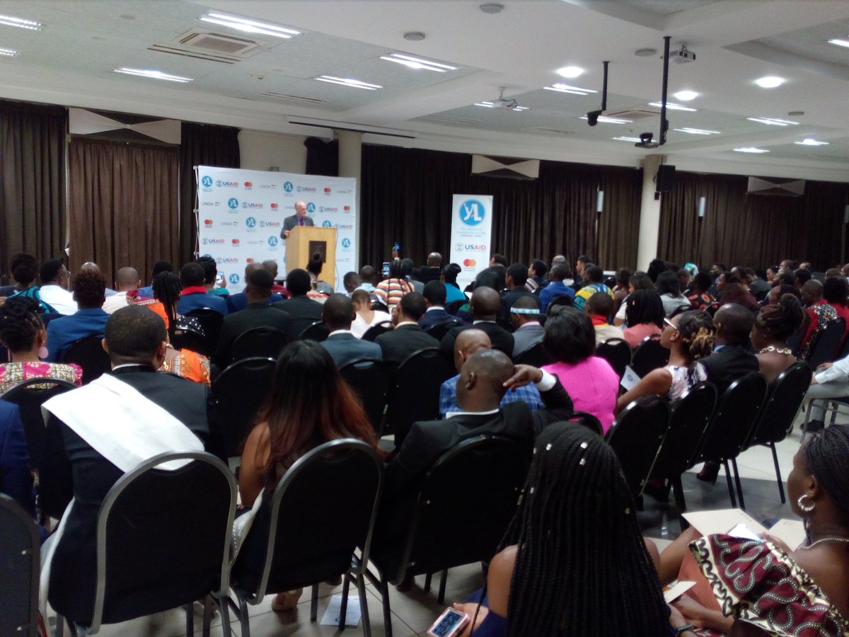 RLC_SAfrica's tweet photo. Mr Leon Roets, Facilitator for Civic Leadership Track gives Congratulatory Message on behalf of delivery partners. #YALICohort17 https://t.co/0xB9itCvNR