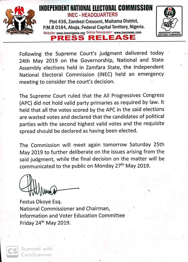 what is the judgement of supreme court today