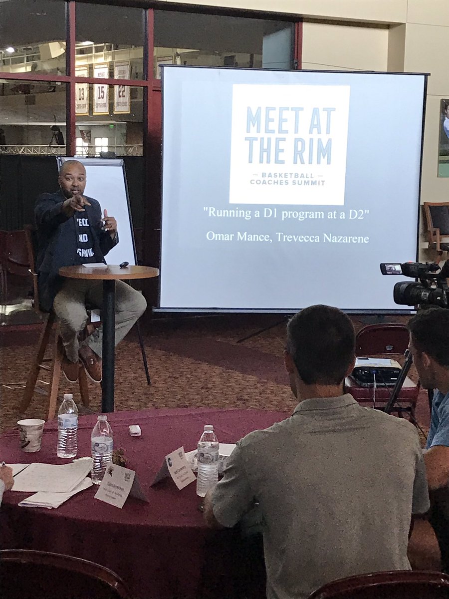 rimsummit's tweet photo. . @TNUmBasketball Head Coach Omar Mance (@CoachOMance) breaking down the Pack Line defense and how he’s building a new identity in Nashville. “Bring added value to where you are.” https://t.co/u7ZWVA6L7k