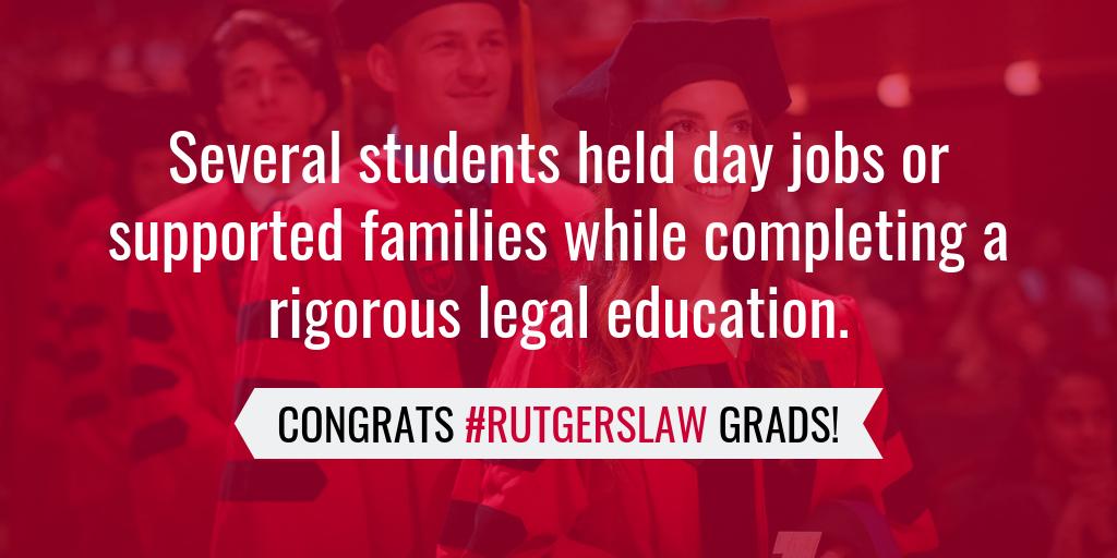 RutgersLaw's tweet photo. What did the @RutgersLaw #RUNGraduation graduating class do before law school?
💼 Worked as teachers, social workers, musicians, business executives, and more.
📚 Earned graduate degrees in other fields of study, such as philosophy, healthcare administration, and business. https://t.co/Jlx2auwN7d