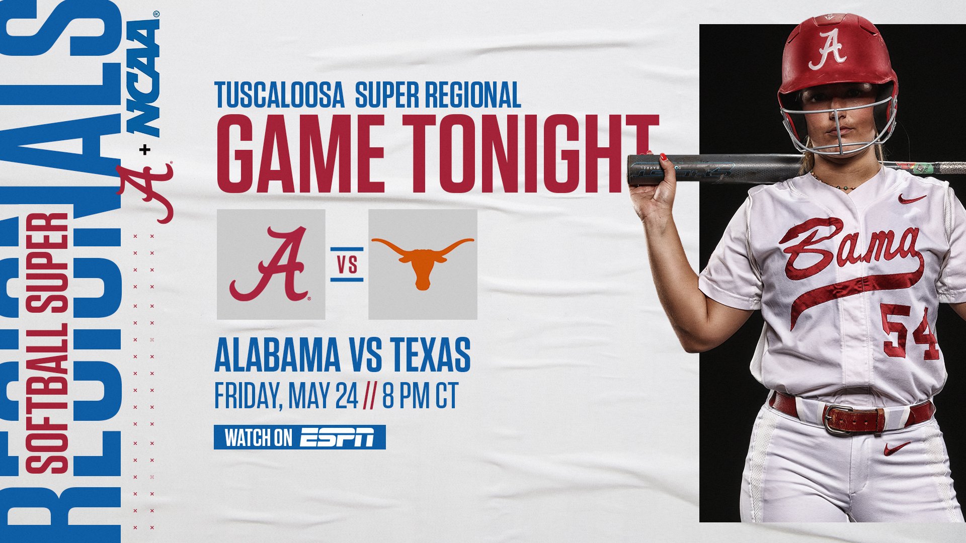 Alabama Softball on Twitter "Game 2⃣ between Alabama and Texas prime