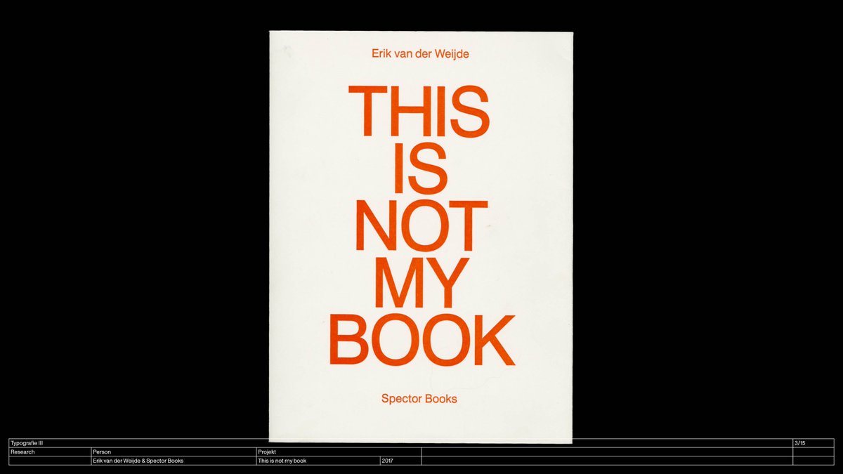 oos_sarah's tweet photo. Research Display | Archive 02
Erik van der Weijde &amp; Spector Books
Erik van der Weijde https://t.co/ks7rCwiaZP