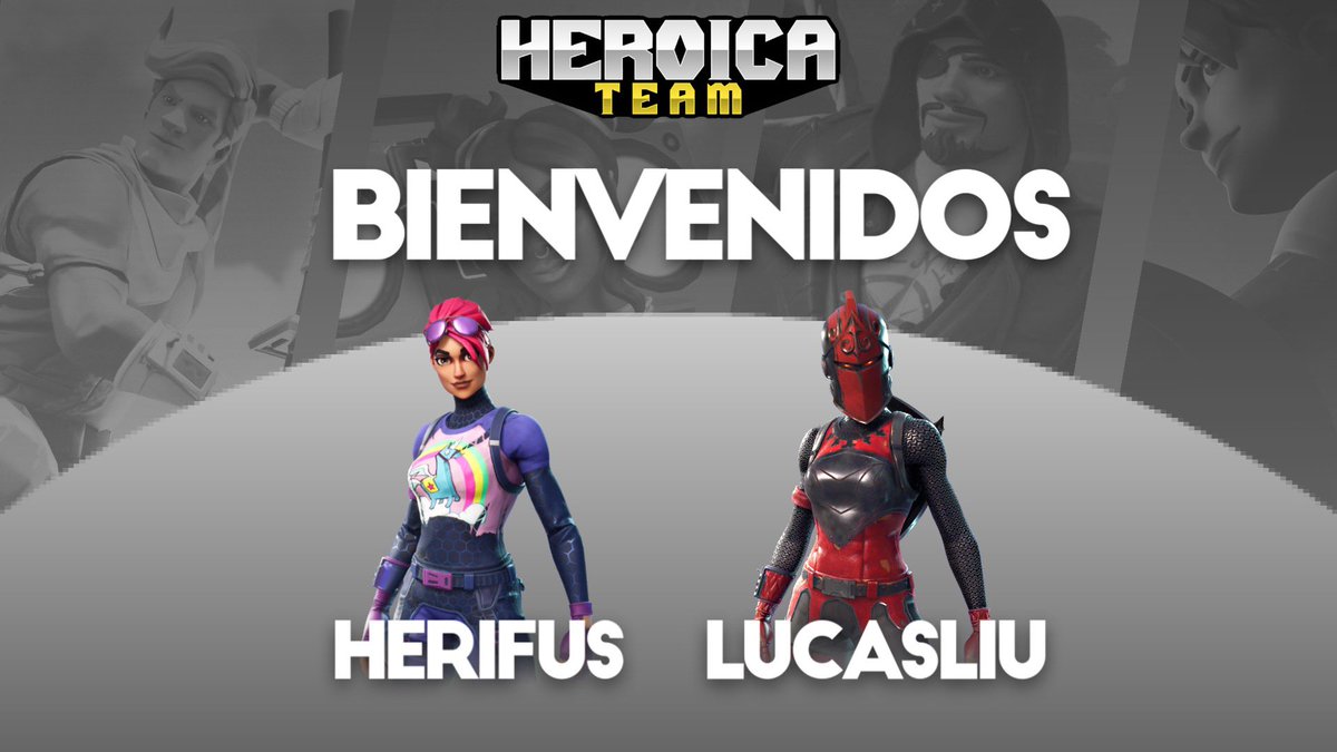 Hoy les presentamos a nuestro nuevo equipo y con nuevos jugadores! ✊🏻

Estos jugadores van a representar a Team Heroica por mucho tiempo y lo van a dejar en lo más alto del podio 🏆

Ellos son: 

-Duque 
-LucasLiu
-Herifus 
-Chachel