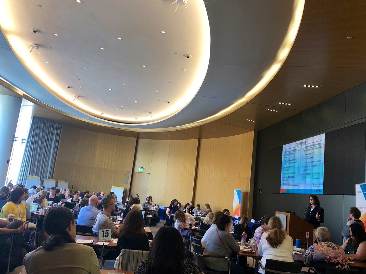 ipec_org's tweet image. Talk about a tough act to follow!👏👏👏 Drs. Rattinger and Rouhana @Dr_Nicci from Binghamton University @binghamtonu close out #IPECSpring19. We’re all “academic baristas” for #IPECP! #InterprofessionalEducation #CollaborativePractice #Transformation