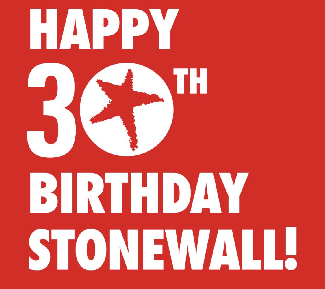 YourEDIDude's tweet photo. Happy birthday @stonewalluk Thank you for everything you have done and may it continue for years to come! #equality #diversity #inclusion #bettefuture #Stonewall30 #ComeOutForLGBT https://t.co/Wtkhw7qYQ8