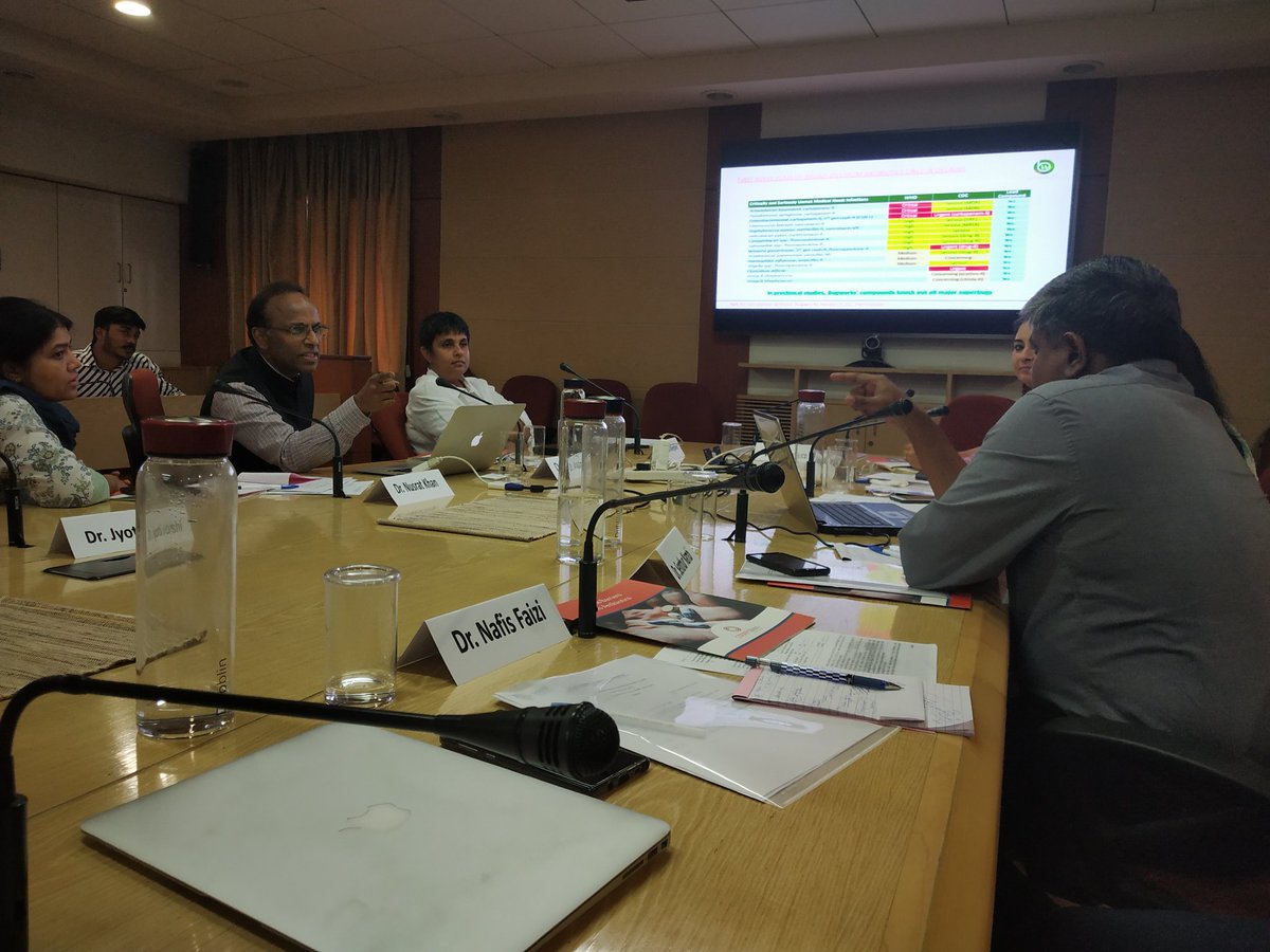 pilimat's tweet image. Excellent brainstorming session on the future of antibiotic regulations in #India, facilitated by @KaminiWalia of @ICMRDELHI. Learned a lot about what is happening in this space and what the future holds, from @LMenghaney of @MSF_access, @anand_bugworks and others.