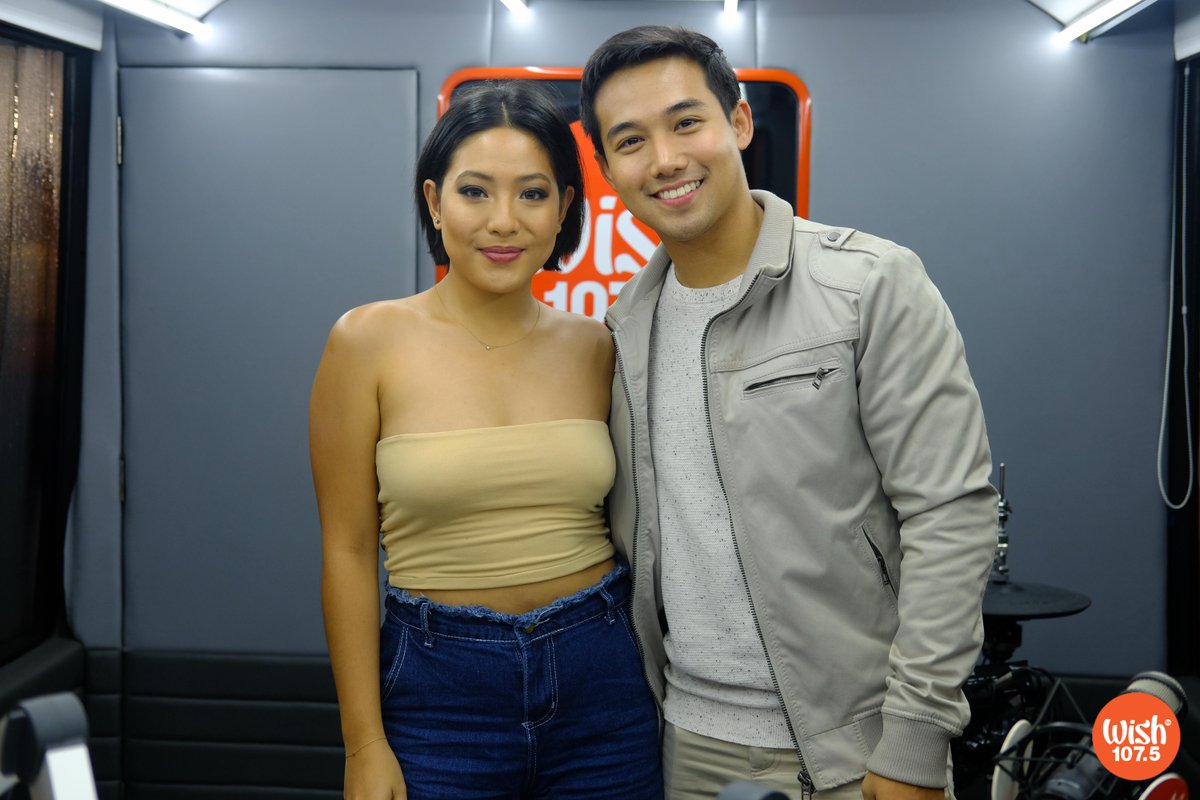 wish1075's tweet photo. Sending kilig vibes inside the Wish Bus, singer-actors @akosiKenChan &amp; @missritadaniela rendered a heartfelt duet of their latest single "Almusal," released under GMA Music!

Ken Chan also serenaded our Wishers w/ his original song "1 Like" for his first-ever Wish Bus experience. https://t.co/Zqb3cebicj
