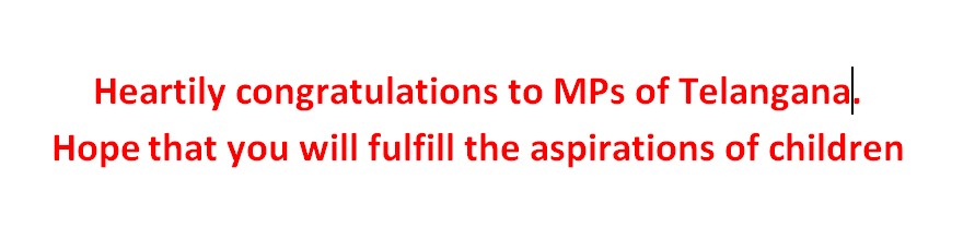 TsRights's tweet photo. Heartily congratulations to all MPs of Telangana State https://t.co/1DLzGEXteu