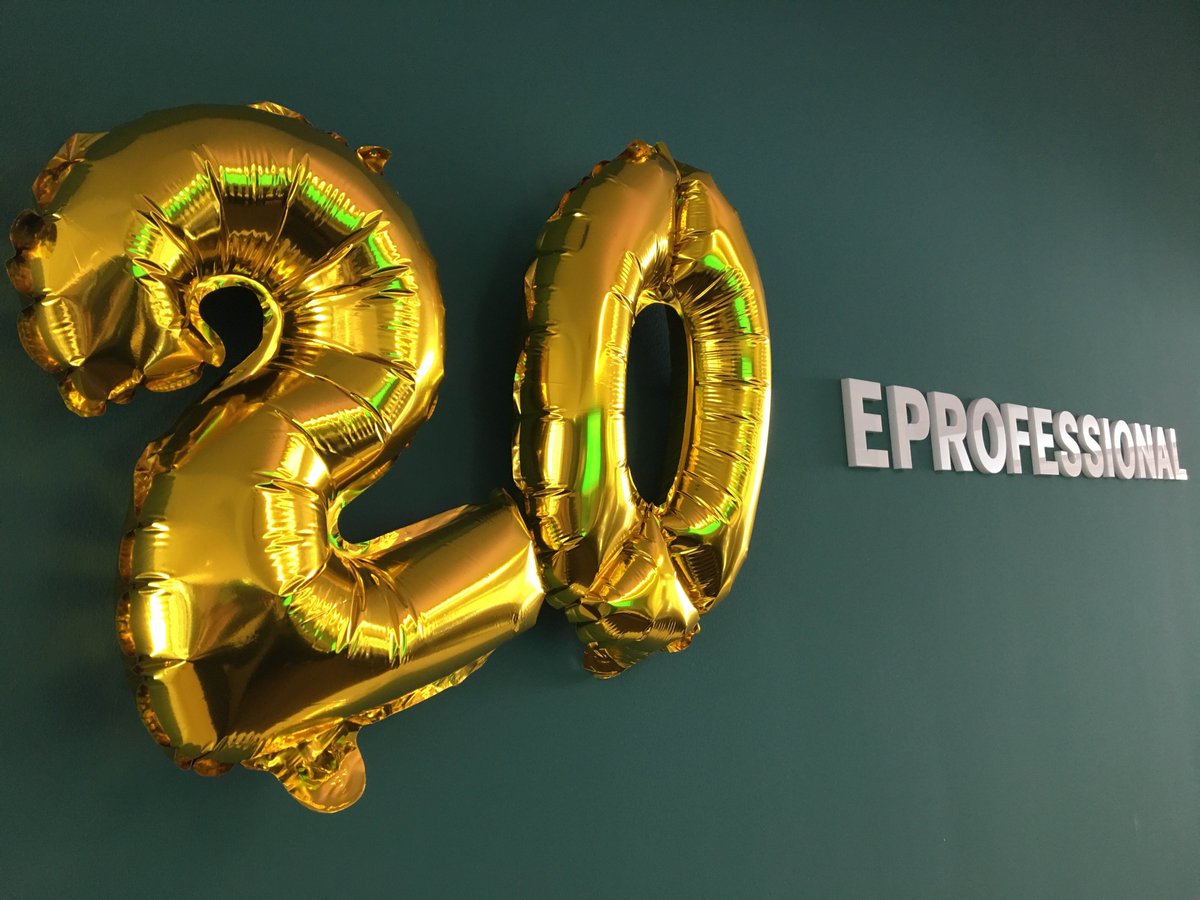 Est. 1999 - EPROFESSIONAL wird 20! Ein guter Grund, zu feiern!
DANKE an alle Epro-Kollegen, Kunden, Partner und Freunde, die uns über all die Jahre begleitet haben! Wir freuen uns auf viele weitere erfolgreiche Jahre mit Euch! #eprofessional #20Jahre #HappyBirthday