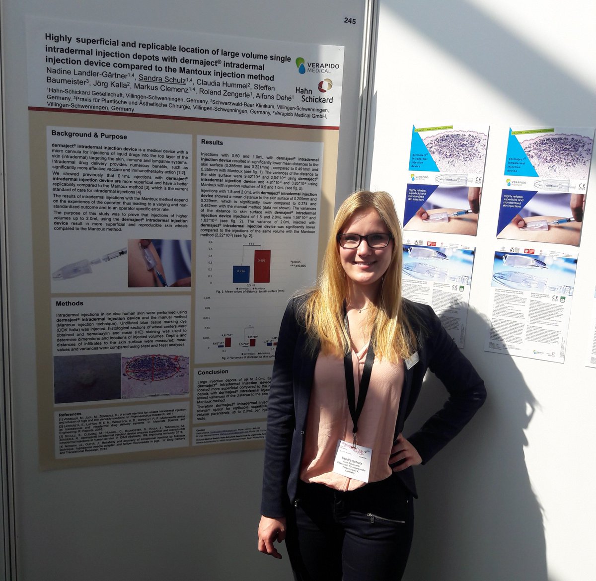verapido's tweet photo. Tolle Posterausstellung bei der #CIMT2019 #C_IMT
Wir waren mit dabei! #verapidomedical #verapido #dermaject #intradermal #injection #intradermalinjection #Mantoux #targeteddrugdelivery #drugdeliverydevice #vaccination #Immunotherapy #cancerimmunotherapy #therapeuticvaccination https://t.co/YWXlNqcbnj