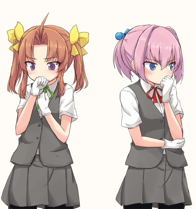 陽炎(艦これ) ,不知火(艦これ) 「昨日はキスの日だったらしいですね………………………………… 」|柿崎のイラスト