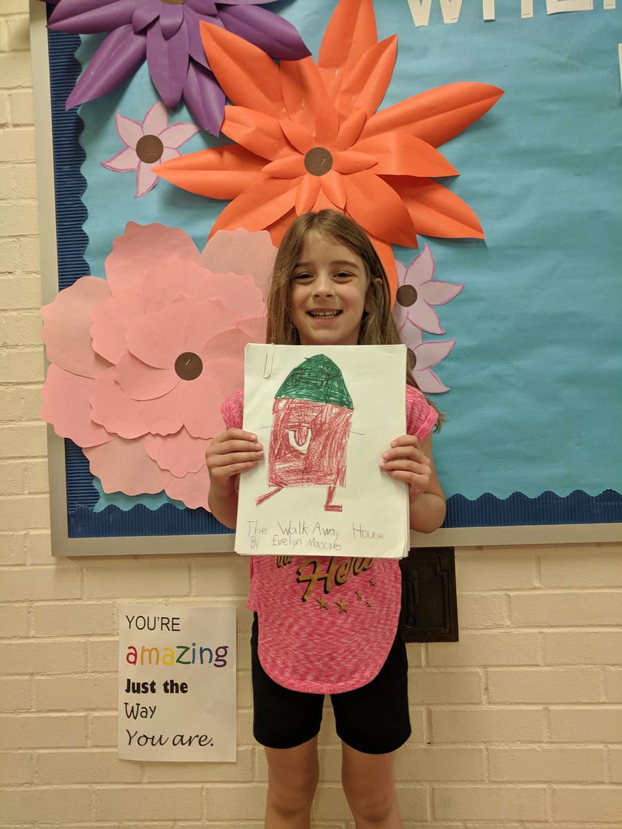 PoffElementary's tweet photo. Evelyn was chosen as a finalist in the 2019 WQED Writers contest. Her story was chosen from more than 1,000 entries. Please help her win the Reader's Choice poll by voting at https://t.co/jiUr8JfBhX. Voting is open 5/24-5/31. #PoffProud #PBSKIDS #EQT #WQEDWrites @Hampton_Talbots https://t.co/Zo3cHQJunm