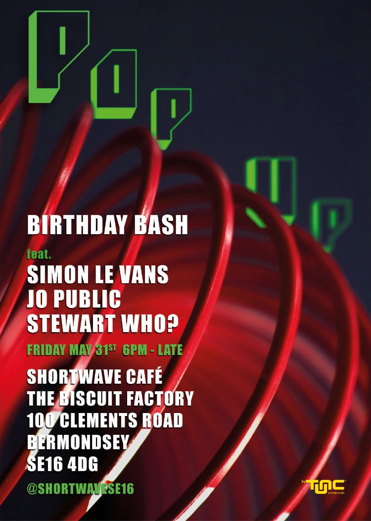 DJstewartwho's tweet photo. Next Friday. 6pm. Free. Disco. Cocktails. Superfab guest DJs @simonlevans + @djjopublic. Get down at #PopUp  #SE16 #Bermondsey https://t.co/qS4FaxNtOT