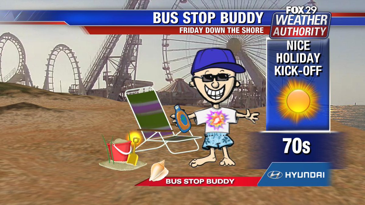 ScottFox29's tweet photo. #BusStopBuddy is already #DownTheShore #Holiday weekend getaway day @FOX29philly https://t.co/bvZkosNiVV