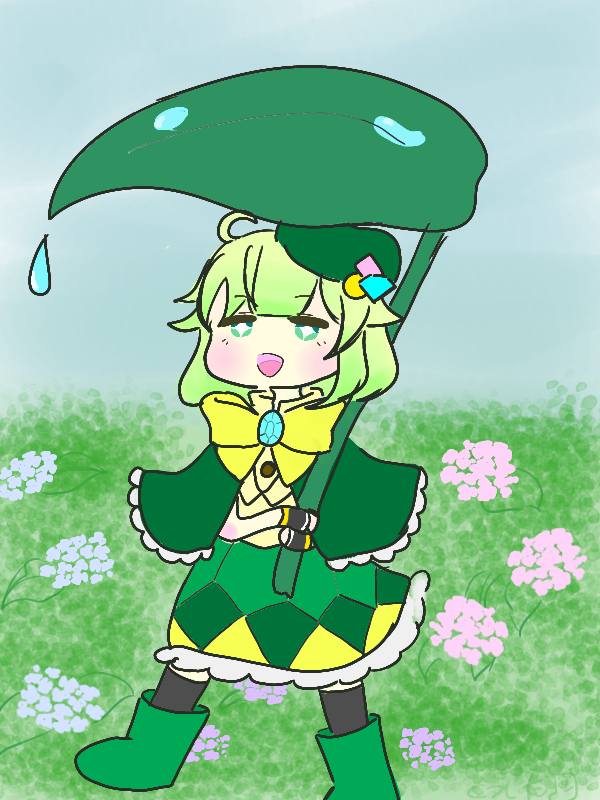 fav_cieg's tweet photo. 梅雨だよtoiroちゃん #toiroart https://t.co/cimHkft0if
