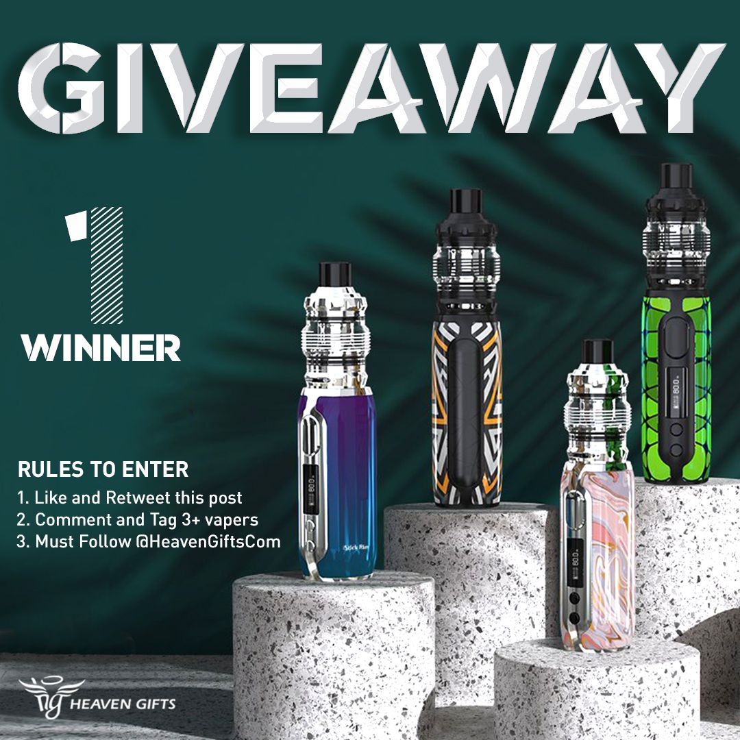 Wanna get your hands on the latest Eleaf iStick Rim Kit? 😎
Rules to Enter:
1️⃣ Must Follow <a href="/HeavenGiftsCom/">Heaven Gifts</a>
2️⃣ Like and Retweet this post
3️⃣Comment and Tag 3+ vapers
Good Luck, all guys!