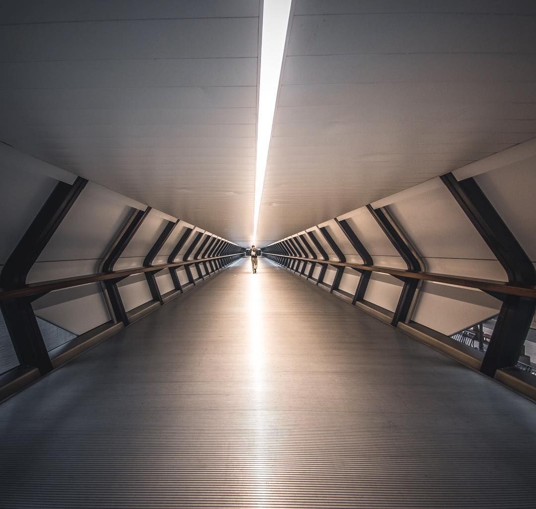 The fantastically futuristic walkway to our home in Crossrail Place. 👽🛸  If you're planning to visit, we are open over the long weekend: Sat 10AM-10:30PM (Brunch until 4PM) | Sun &amp; Mon 10AM-8:30PM (Brunch until 4PM). 📷: <a href="/imzefyr/">Logan (zefyr)</a>