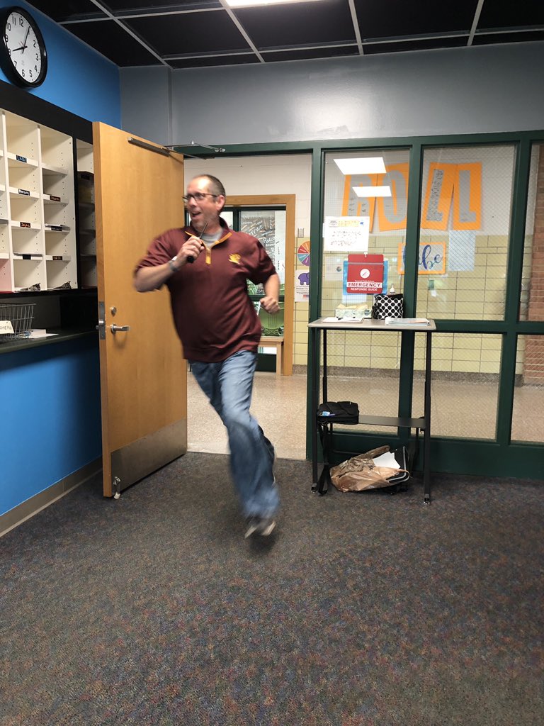PHSgamble's tweet photo. This is what happens when you tell the staff there are extra donuts in the office. @TecumsehWest #lovemyteam https://t.co/V7Tu6sHqiF