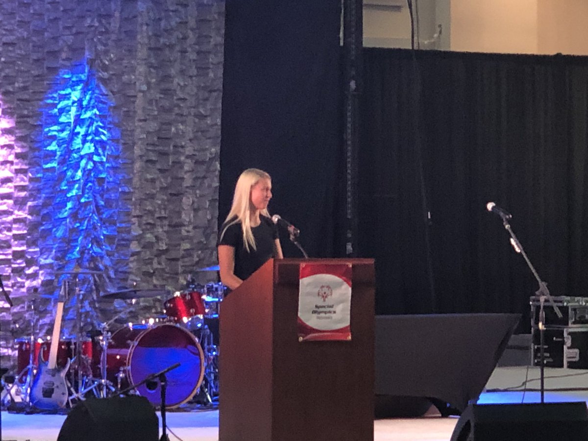 A great job by <a href="/CreightonVB/">Creighton Volleyball</a> Brittany Witt last night at opening ceremonies for Speical Olympics Nebraska at D.J. Sokol Arena. Let the games begin.
