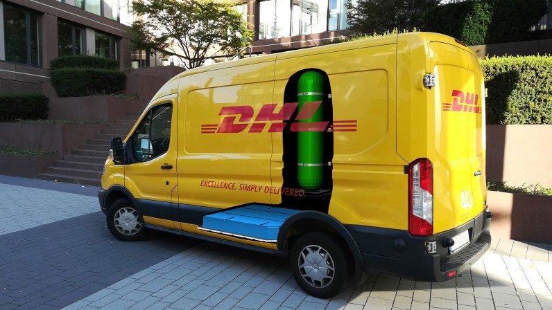 fuelcellsworks's tweet photo. DHL and StreetScooter Develop New Electric Drive Vehicle with Hydrogen Technology-@DHLexpress orders 100 of the vehicles to be delivered beginning 2020. Fuel cells enable range up to 500 kilometers--#hydrogen #fuelcell https://t.co/qZ1nw3dwQ9 @StreetScooter_ https://t.co/QWQHjfRm6d