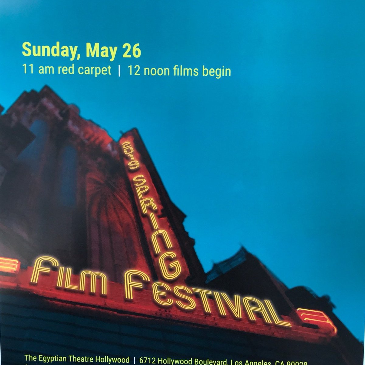 Come walk the #REDCARPET with us this weekend for our #Spring #filmfestival at the #EgyptianTheater in #Hollywood!
