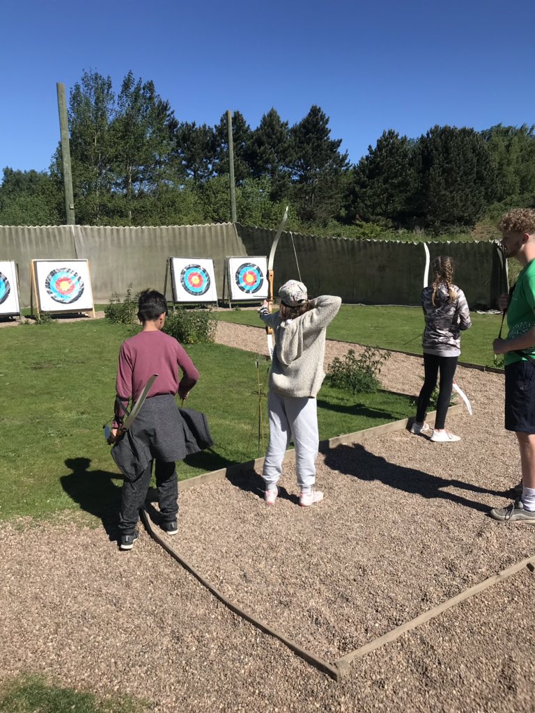 BVCSchool's tweet photo. Robin Hood hasn’t got anything on us today. The children loved trying archery 🏹🏹 #inthegold #robinwho #archery https://t.co/FoXGSt4WWR