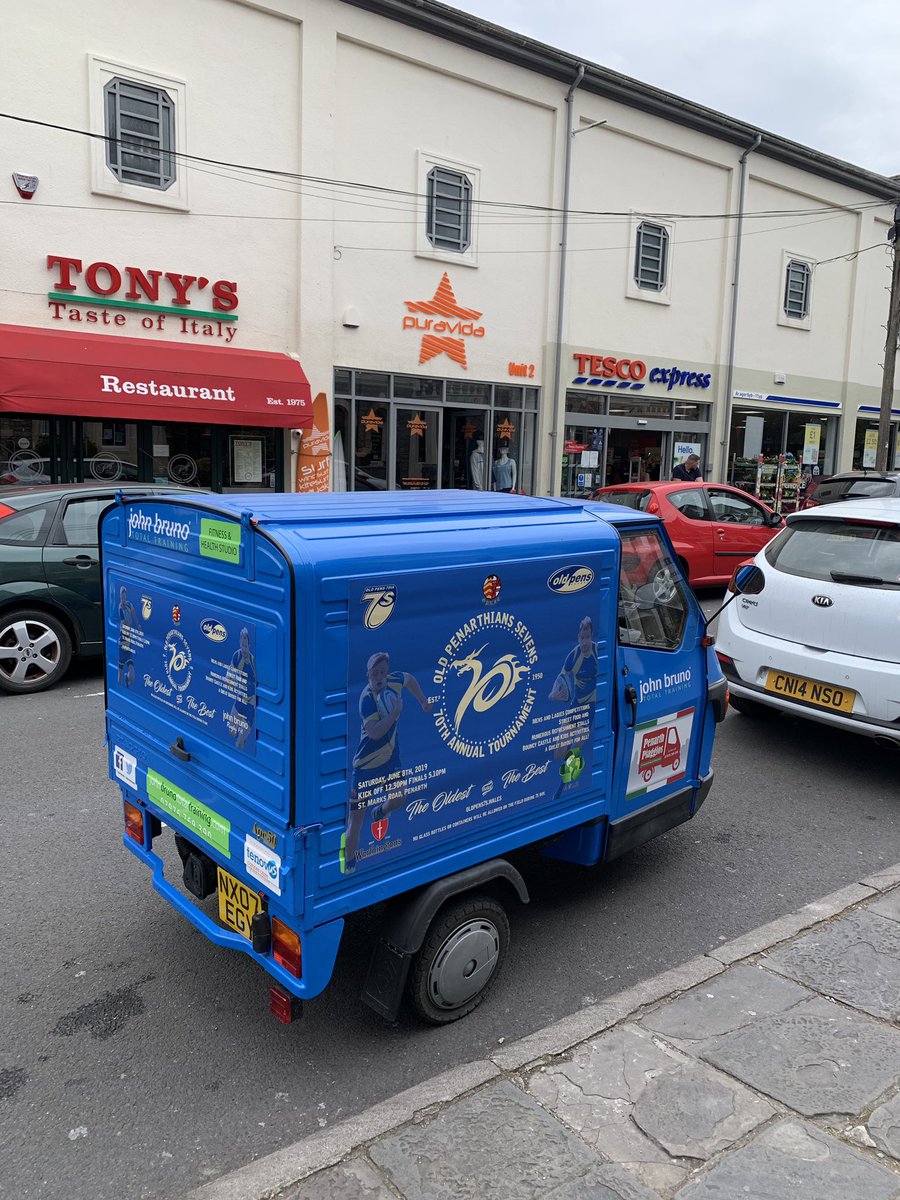 Enzo our advertising machine is zipping around #Penarth advertising the <a href="/oldpensSevens/">Old Penarthians 7s</a> competition at <a href="/Old_Pens_RFC/">Official Old PensRFC</a>