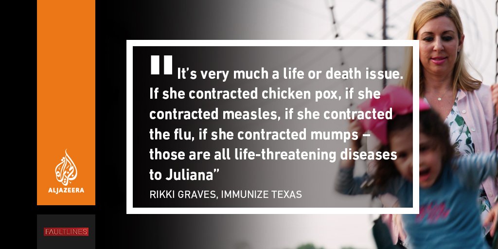 ATDLive's tweet photo. #Texas is home to arguably the most organized #antivaxxers in the US. #TX already has over 60k+ unvaccinated kids + some of the most lenient #vaccine laws in the US. But parents like @RikiGraves are fighting back w/@ImmunizeTX + @Immunize_USA. Full doc: https://t.co/qPqbeGxt4t https://t.co/qznhjGyvJ8
