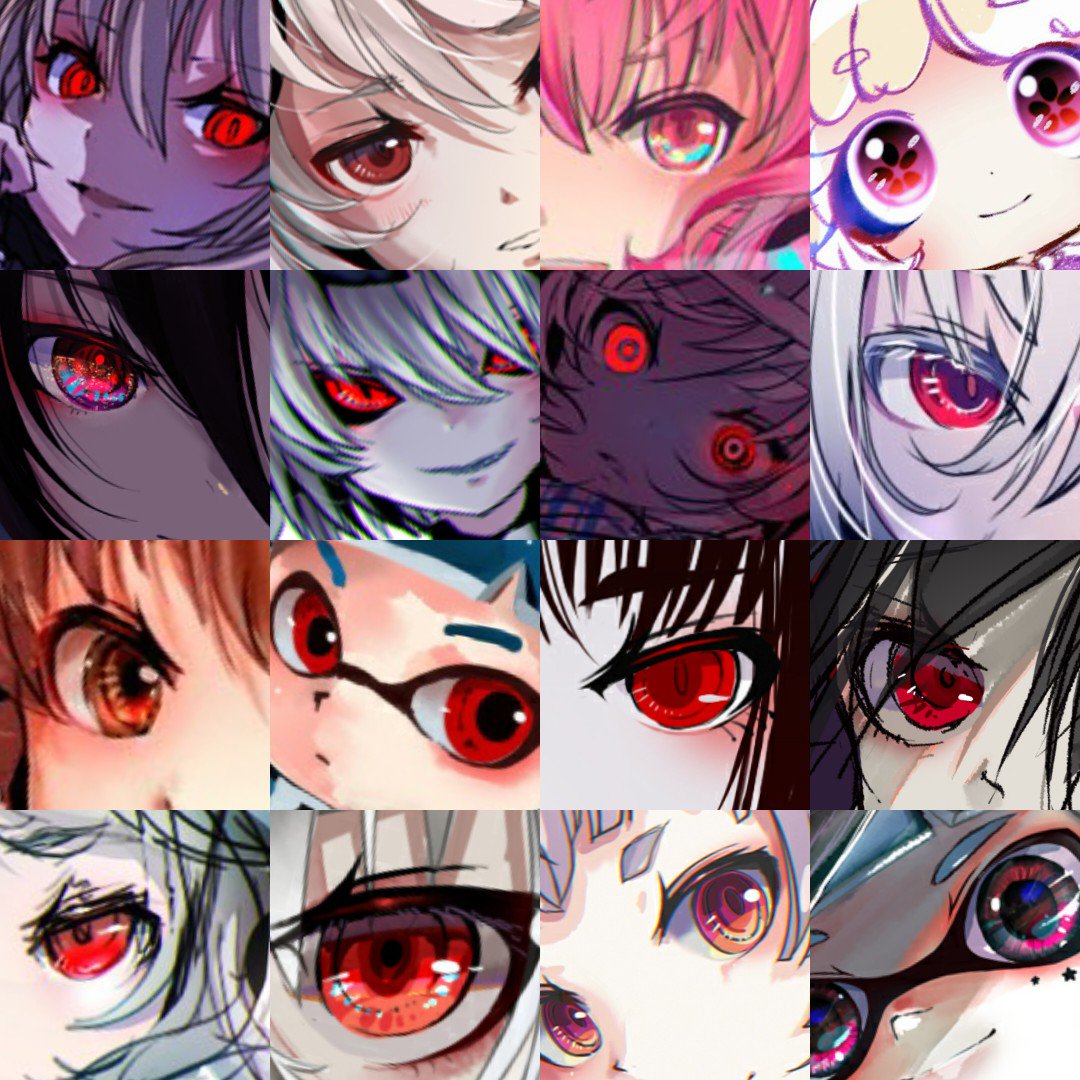 未早 さなぽん 赤い眼を描くのが好きなので赤い眼描きがち