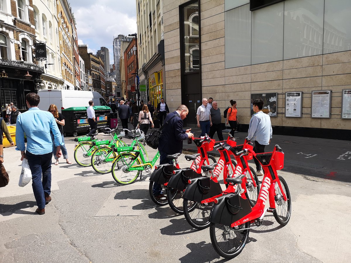 The E-bikes have landed, let the battle commence! @JUMPbyUber and <a href="/limebike/">Lime</a> going head to head in London... #micromobility #venturecapital